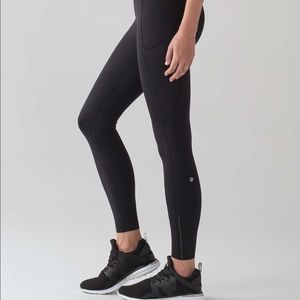 Lululemon 7/8 Black Running tights -Size 2